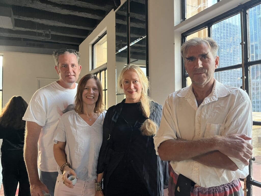 Bryan Kewley & Tara Conley, Christie Karll McWhorter, Nestor Topchy at Kaze  Burning Man fundraiser at Esperson Building. (Photo by Jenna Baer) 