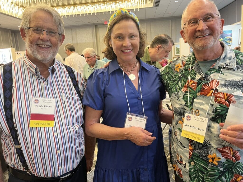 Randy Tibbits, Minnette Boesel, Rick Bebermeyer at CASETA 2024 (Photo by Catherine D. Anspon)