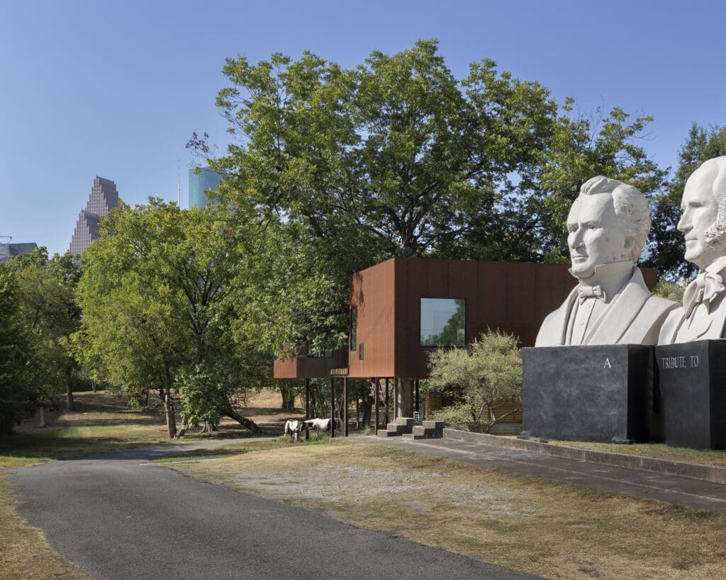 Views to the American Statesmanship Park from Scott Strasser's 'House in the Air' (Photo by FCharles Photography)