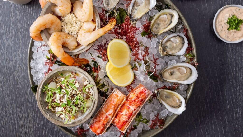 Seafood platter by chef John Tesar from his Michelin star Knife and Spoon in Orlando.