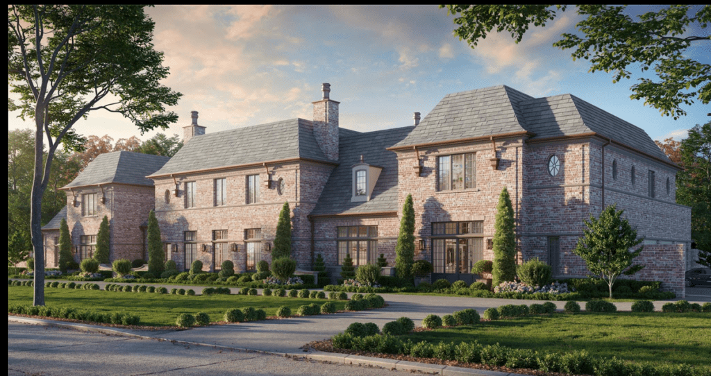 The newly built residence at 207 Kinkaid School Drive in Houston is on the market for $11,200,000 million. (Rendering courtesy of Build48)