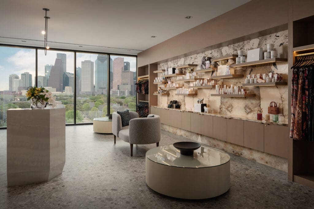 The retail area at the Thompson Spa at Thompson Houston