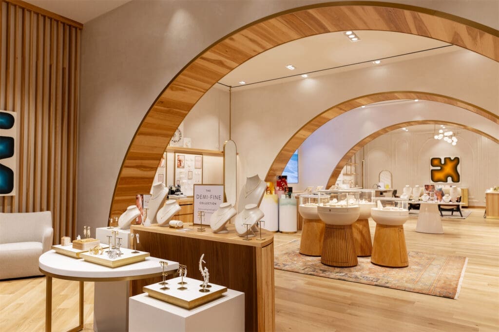 The demi-fine and fine collections feature 14k gold, sterling silver and 18k gold vermeil.  (Photo by Justin Clemons)