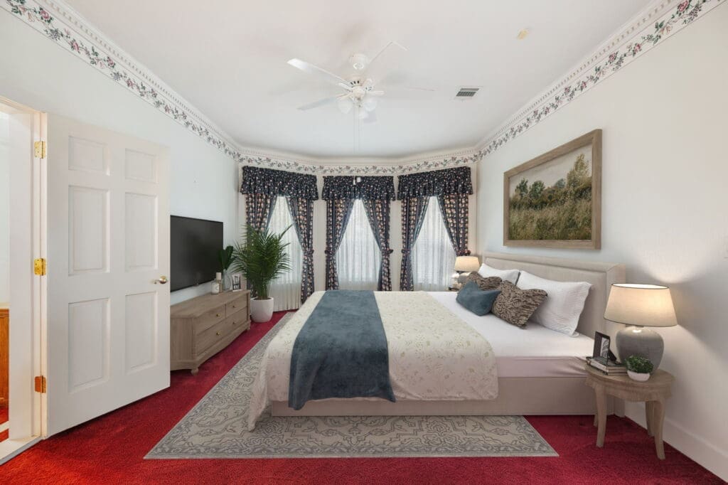 Interiors of the home at Able Acres Farm and Ranch give a nod to its Victorian heritage. (Photo by John Gremillion)