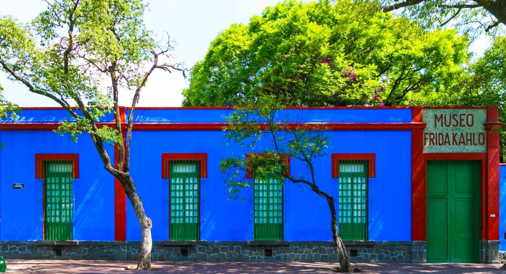 Casa Azul, Coyoacán, Mexico City. The house now serves as a museum showcasing the world of Frida Kahlo and Diego Rivera. (Photo by Sebastian Monsalve)