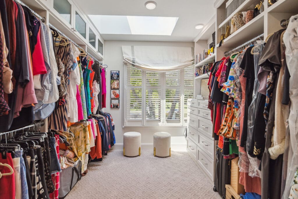 Both his and hers closets are spacious in the former River Oaks home of Gov. John B. Connally Jr. (Photo by TK Images for Compass)