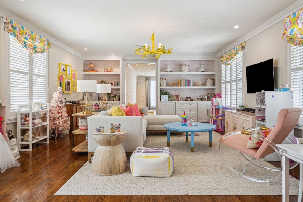 A family game room in the former River Oaks home of Gov. John B. Connally Jr. (Photo by TK Images for Compass)