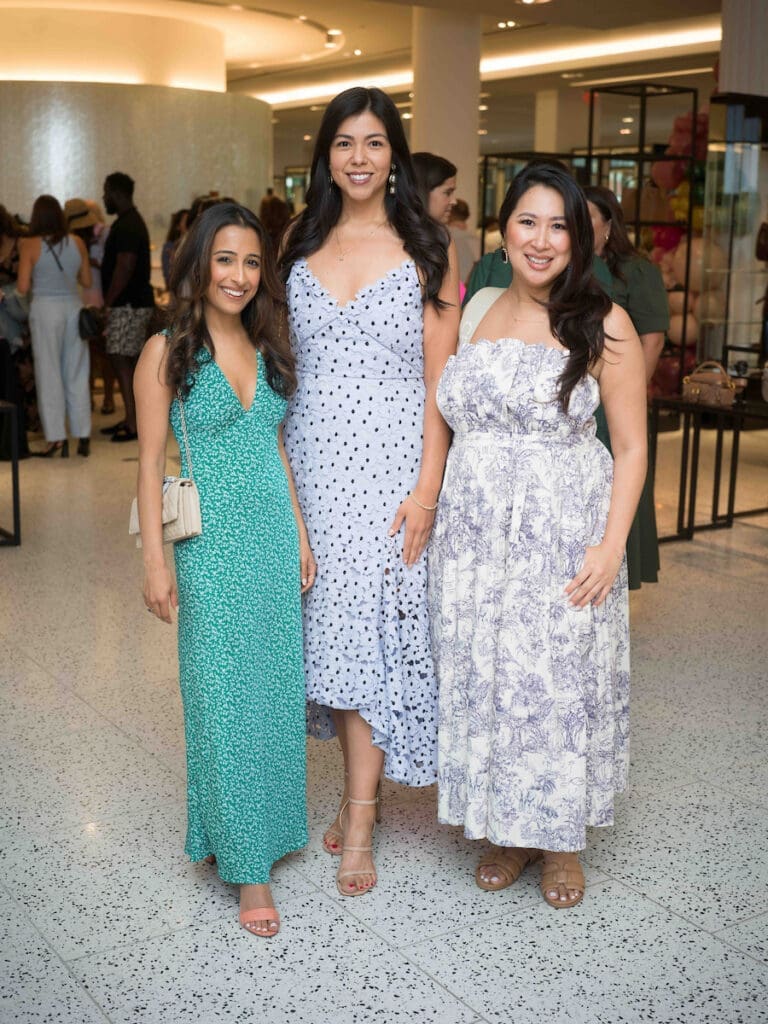 Gini Dube, Victoria Villarreal, Sarah Schutz at the Dress for Success Women of Wardrobe event at Tootsies. (Photo by Daniel Ortiz)