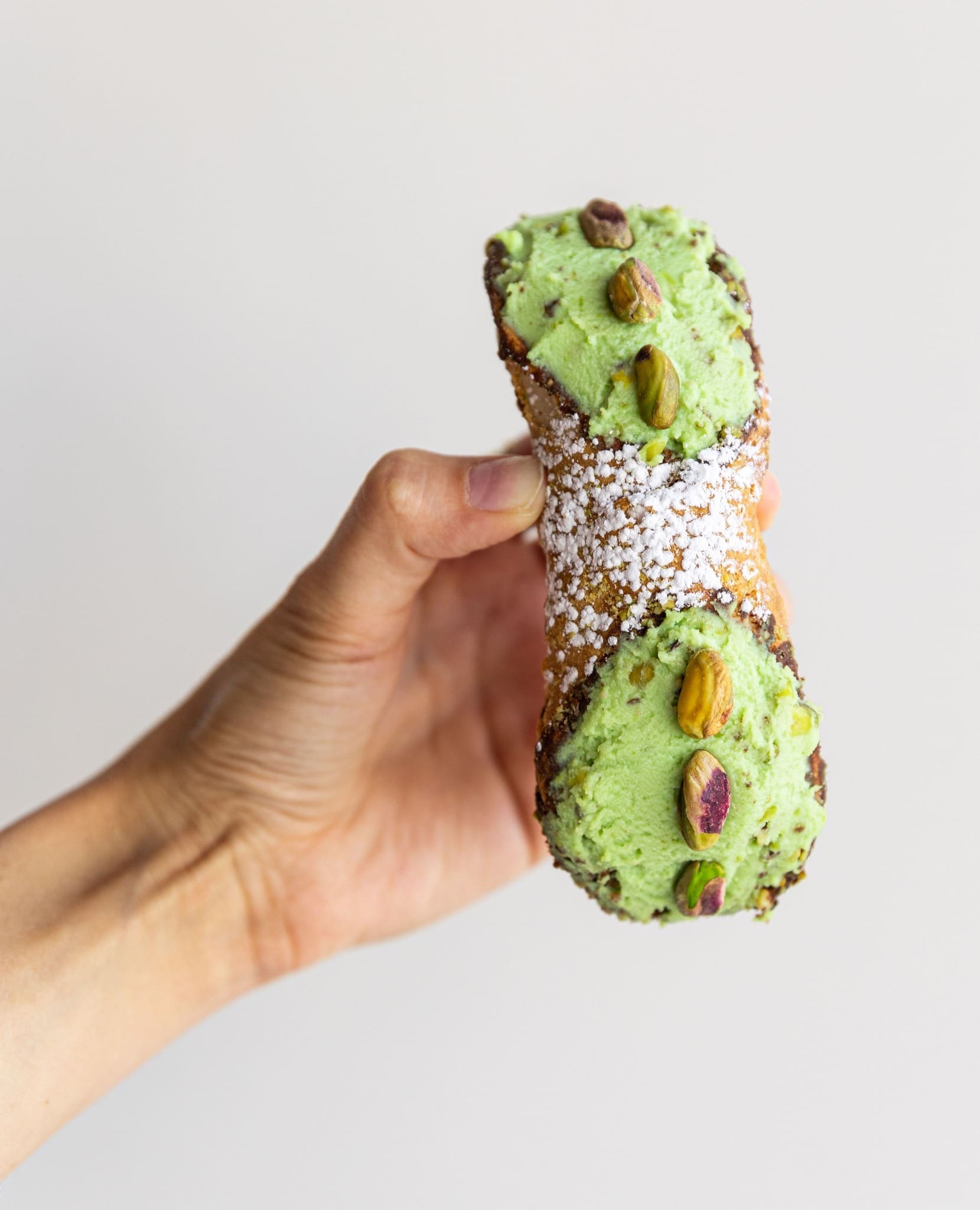 The Sicilian Baker – pistachio cannoli