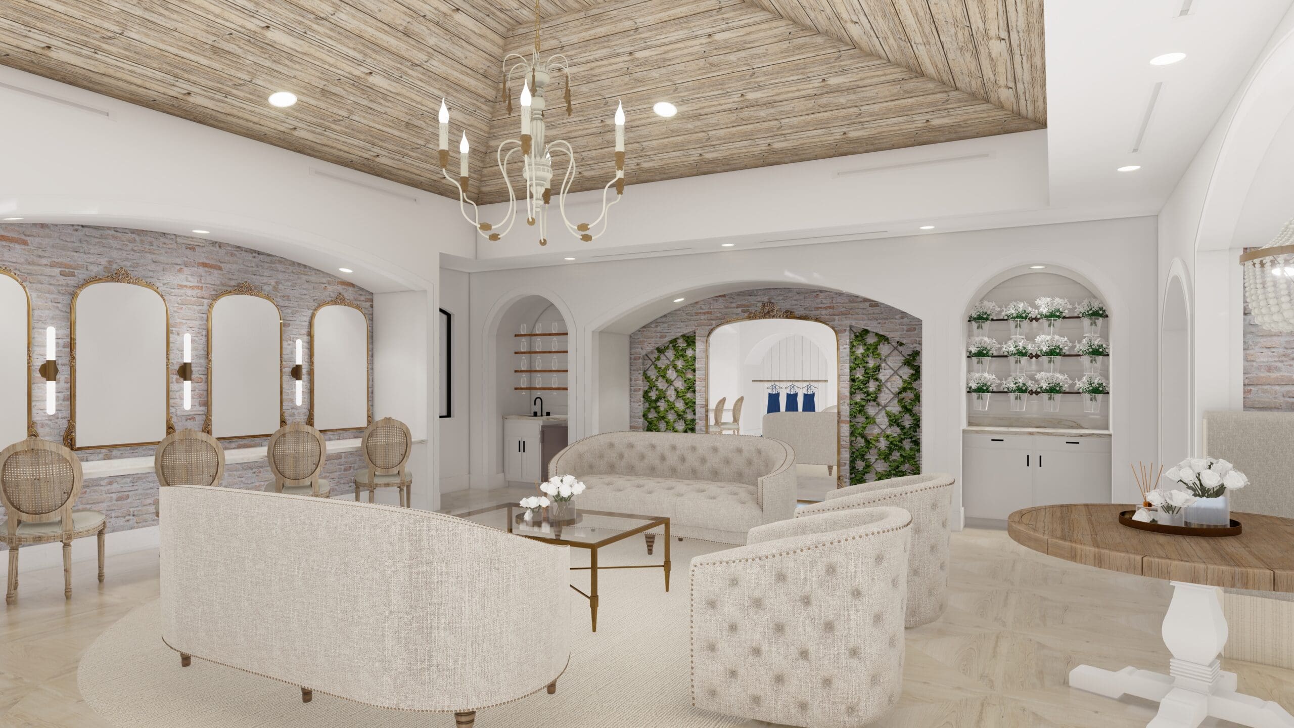 The Blue Magnolia Bridal Back Wall