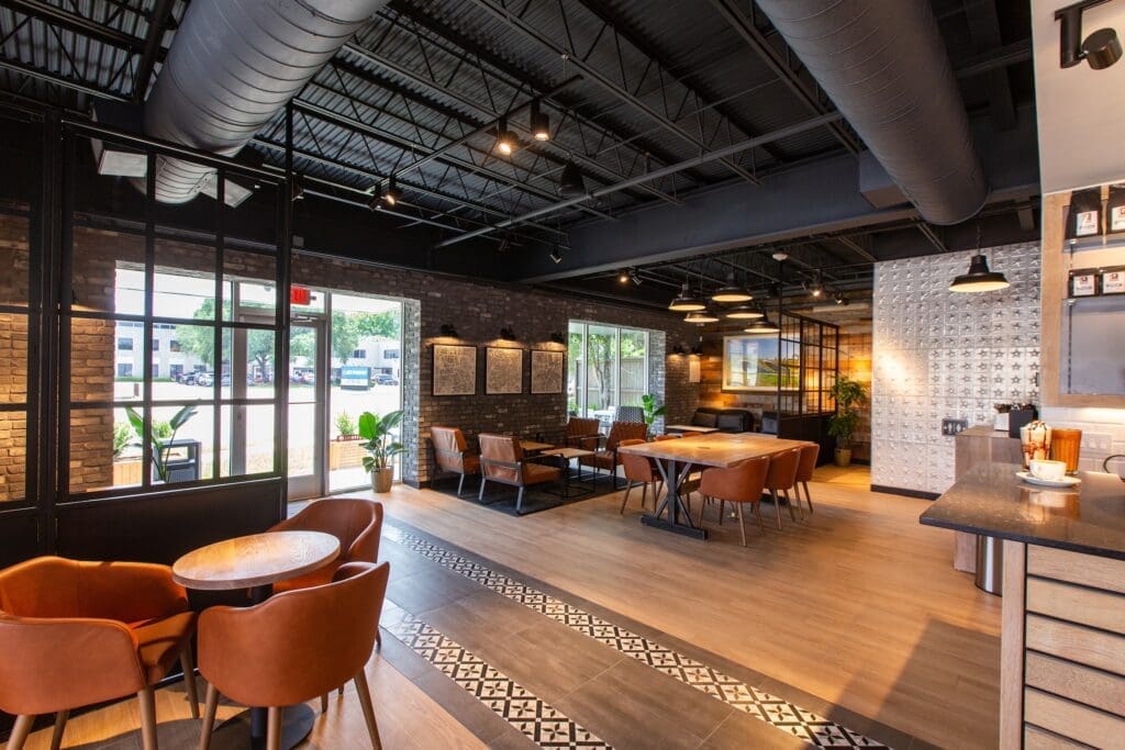 Inside the Bellaire location of the new coffee shop Coffee Fellows. (Photo by Andrew Hemingway with Heirloom Interactive)