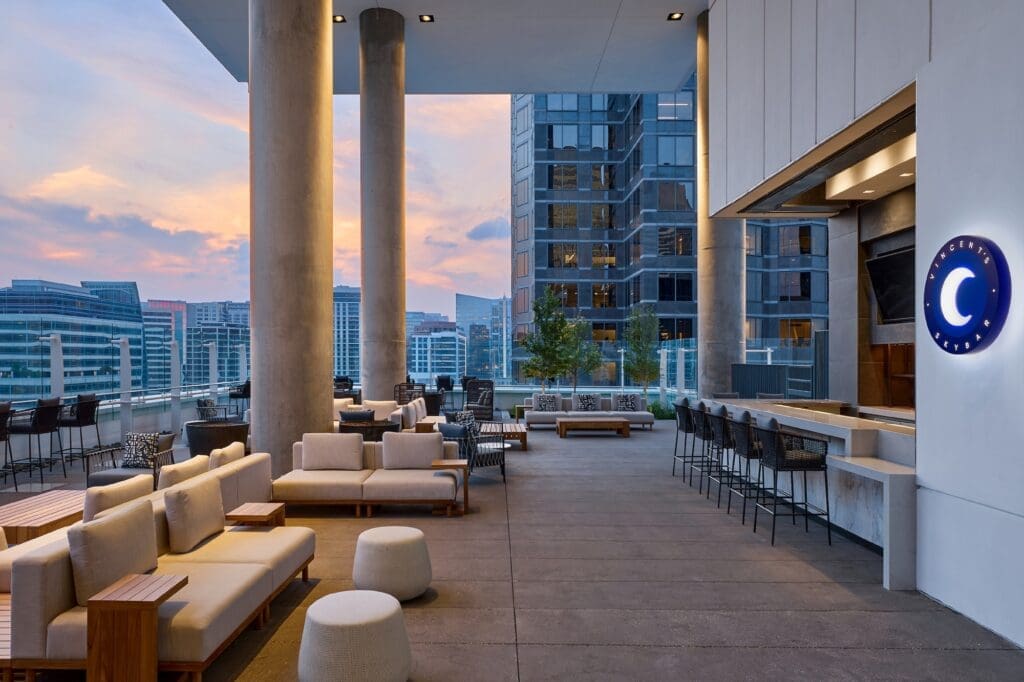 Vincent's Sky Bar  is a space to swoon over at the JW Marriott Dallas Arts District hotel.