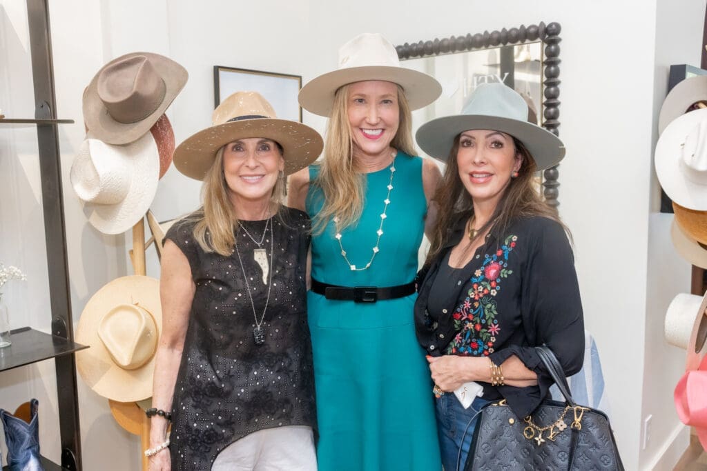 Ellen Weitz, Bailey Dalton, Sandra Smith-Cooper at the Houston PetSet celebration at Miron Crosby.