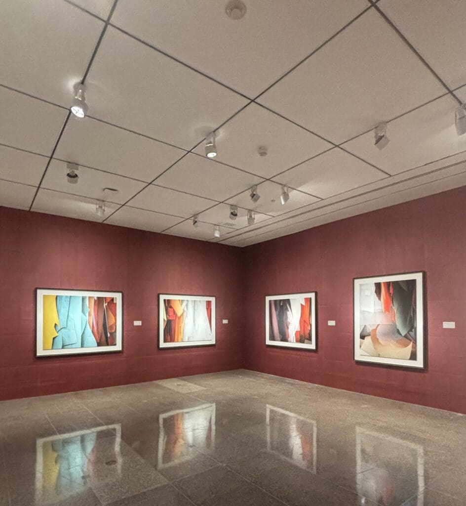An installation view of artist Thomas Demand's "The Stutter of History" exhibition at the Musuem of Fine Arts, Houston, which is on view through September 15, 2024. (Photo by Ericka Schiche)