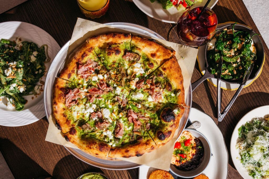 Perch opened as a more casual pizza & pasta spot in the former Dea space. (Photo by Chase Hall)