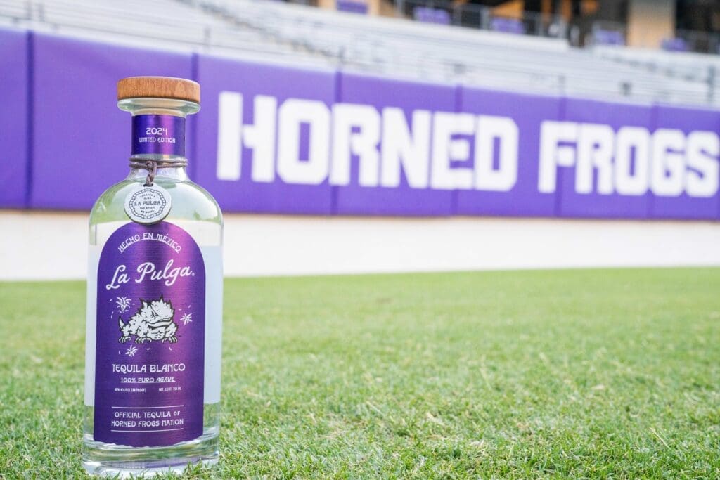 LaPulga Tequila Horned Frog Bottle, in partnership with TCU Athletics.