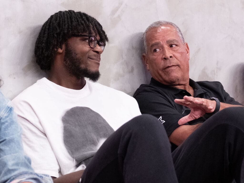 UH standout turned Top 10 NBA Draft pick Jarace Walker and Houston coach Kelvin Sampson remain close. (Photo by F. Carter Smith)