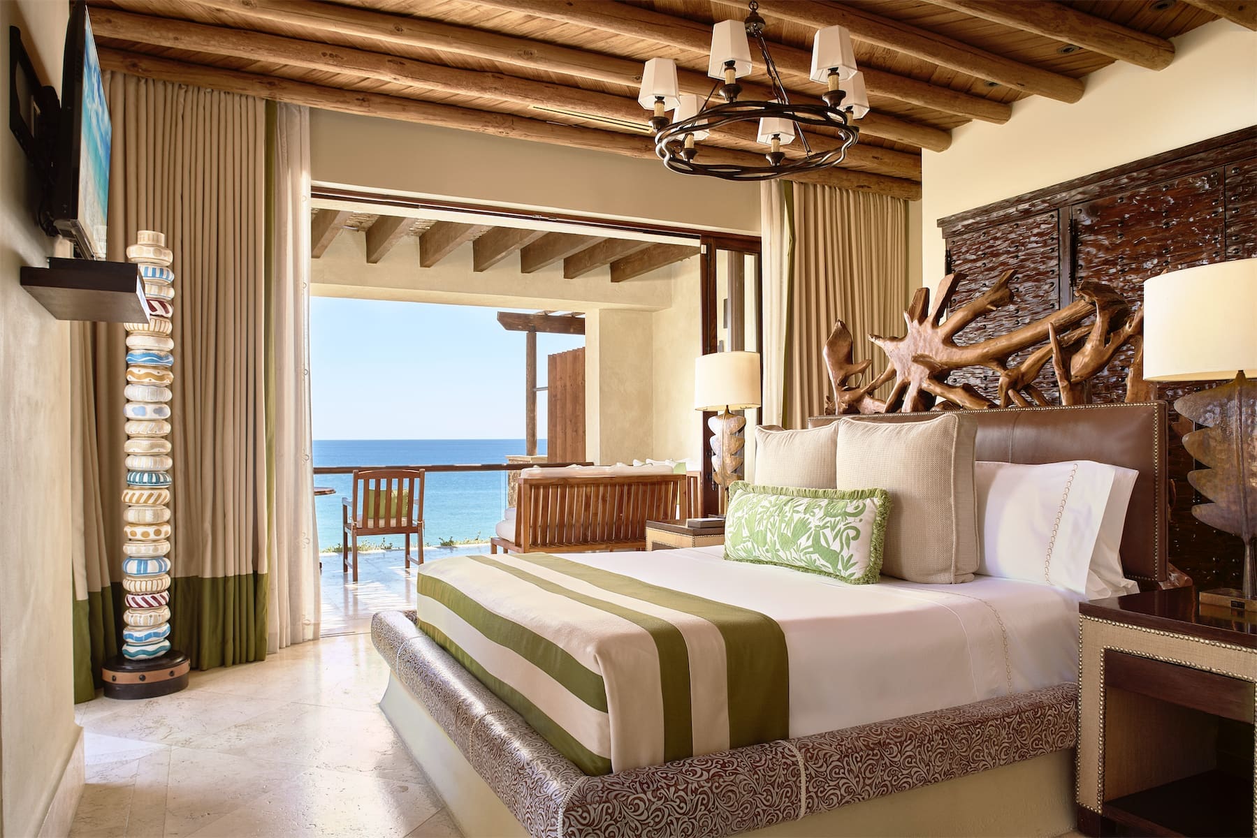 Waldorf Astoria Los Cabos Pedregal hotel review Estrella Suite, bedroom , second terrace, the Resort at Pedregal