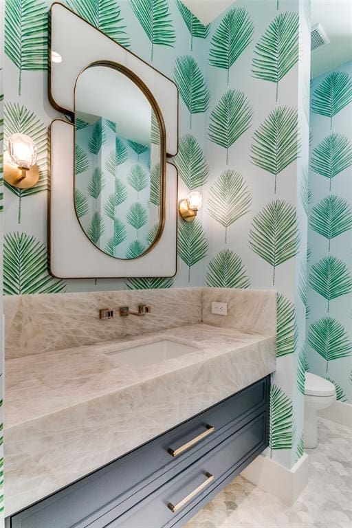 A pretty powder room.