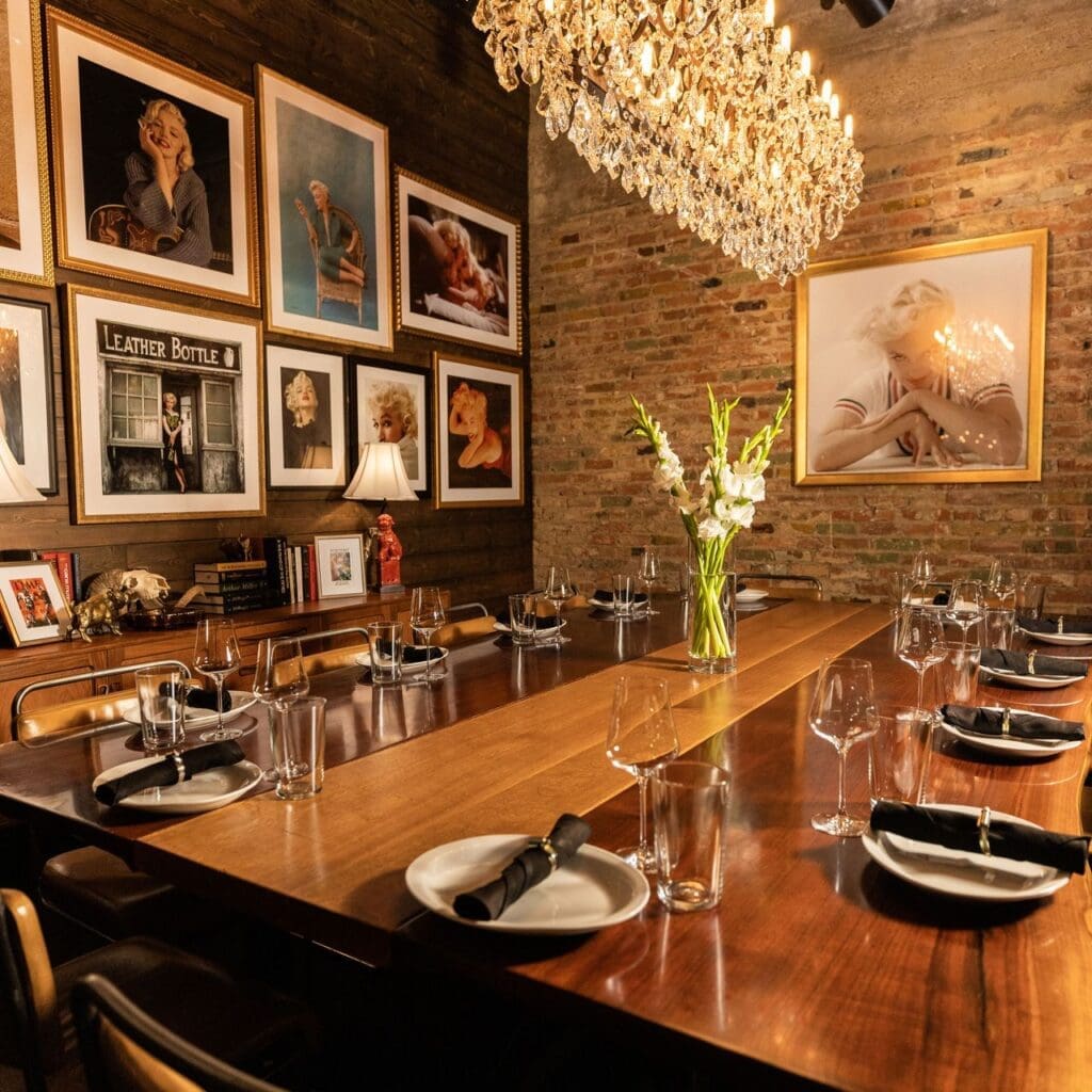 The Marilyn Monroe Room at Brass Ram is a cozy, upscale spot for an intimate dinner. (Courtesy)