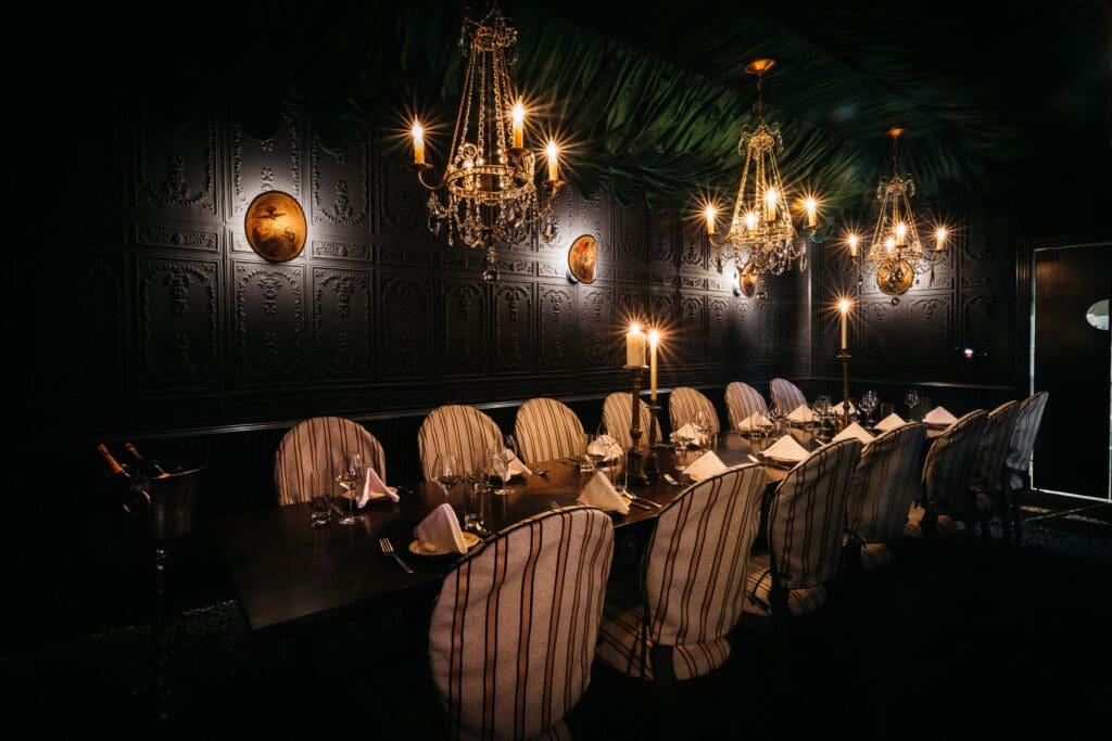 Sees Design recently revamped the Bar Charles private dining room. (Photo by Chase Hall)