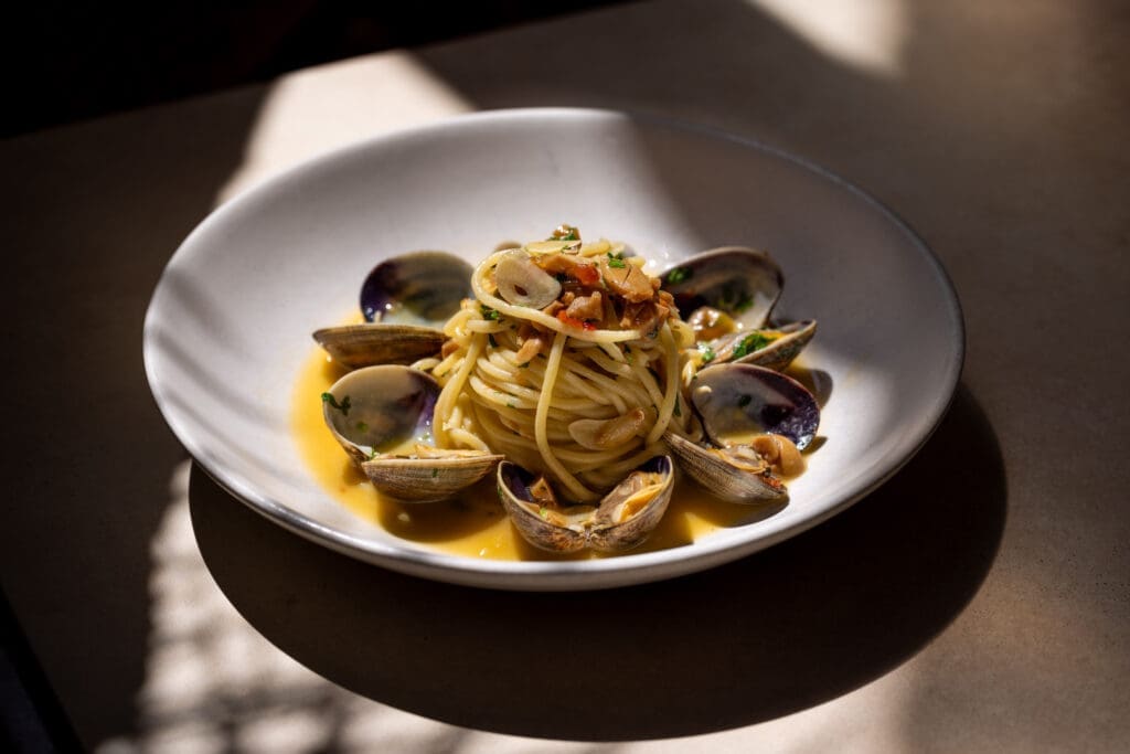 Élephante brings Mediterranean-inspired bites like grilled octopus, whipped eggplant, and more to Dallas. (Photo by Jakob Layman)
