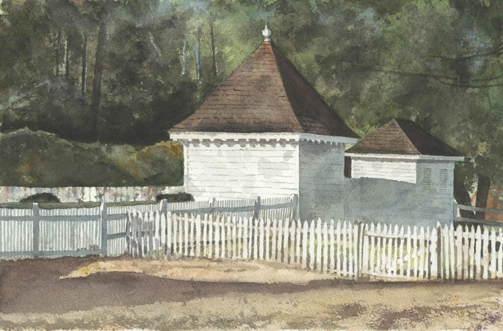 Support structures and pens for livestock in Williamsburg, VA (Mark Stewart artist photo).