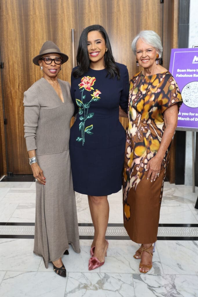 Phyllis Williams, Lauren Randle, Gayla Gardner at the PaperCity Philanthropy in Fashion Best Dressed luncheon benefiting March of Dimes.. (Photo by Priscilla Dickson)