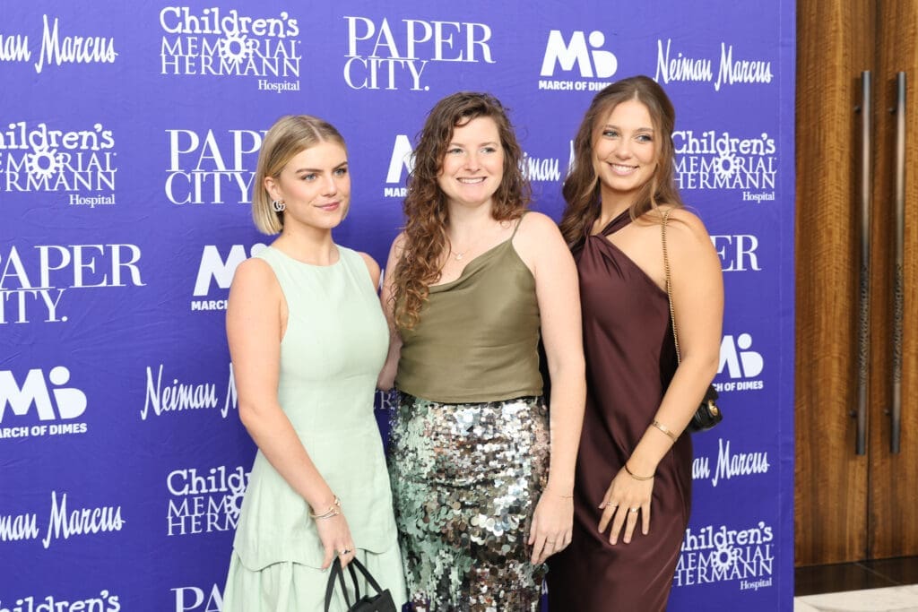 Maggie Miller, Madi Hurley, Dani Kattan at the PaperCity Philanthropy in Fashion Best Dressed luncheon benefiting March of Dimes.. (Photo by Priscilla Dickson)