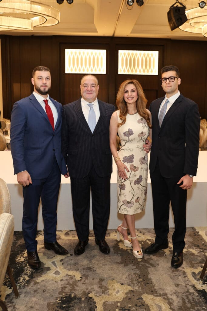 Remy Kalai, Bashar & Hall of Fame honoree Brigitte Kalai, Alex Kalai at the PaperCity Philanthropy in Fashion Best Dressed luncheon benefiting March of Dimes. (Photo by Priscilla Dickson)