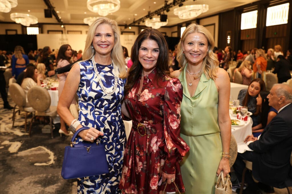 Amy Pierce, Laura Davenport, Stephanie Cockrell at the PaperCity Philanthropy in Fashion Best Dressed luncheon benefiting March of Dimes. (Photo by Priscilla Dickson)