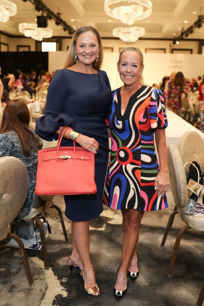 Rachel Regan, Rosemary Schatzman at the PaperCity Philanthropy in Fashion Best Dressed luncheon benefiting March of Dimes. (Photo by Priscilla Dickson)