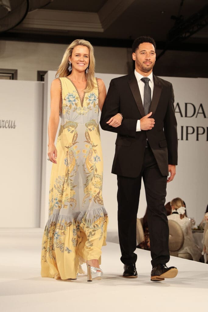 Honoree Lyndsey Zorich wearing Etro  at the PaperCity Philanthropy in Fashion Best Dressed luncheon. 