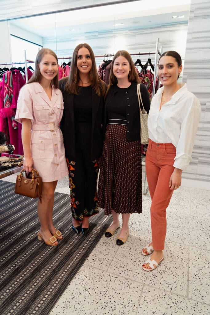 Morgan Neal, Gillian Sarofim, Kendall Strait, Anne-Marie Soza at the Orange Show's Dalidada dress-up party at Tootsies.  (Photo by Jane Perkins)