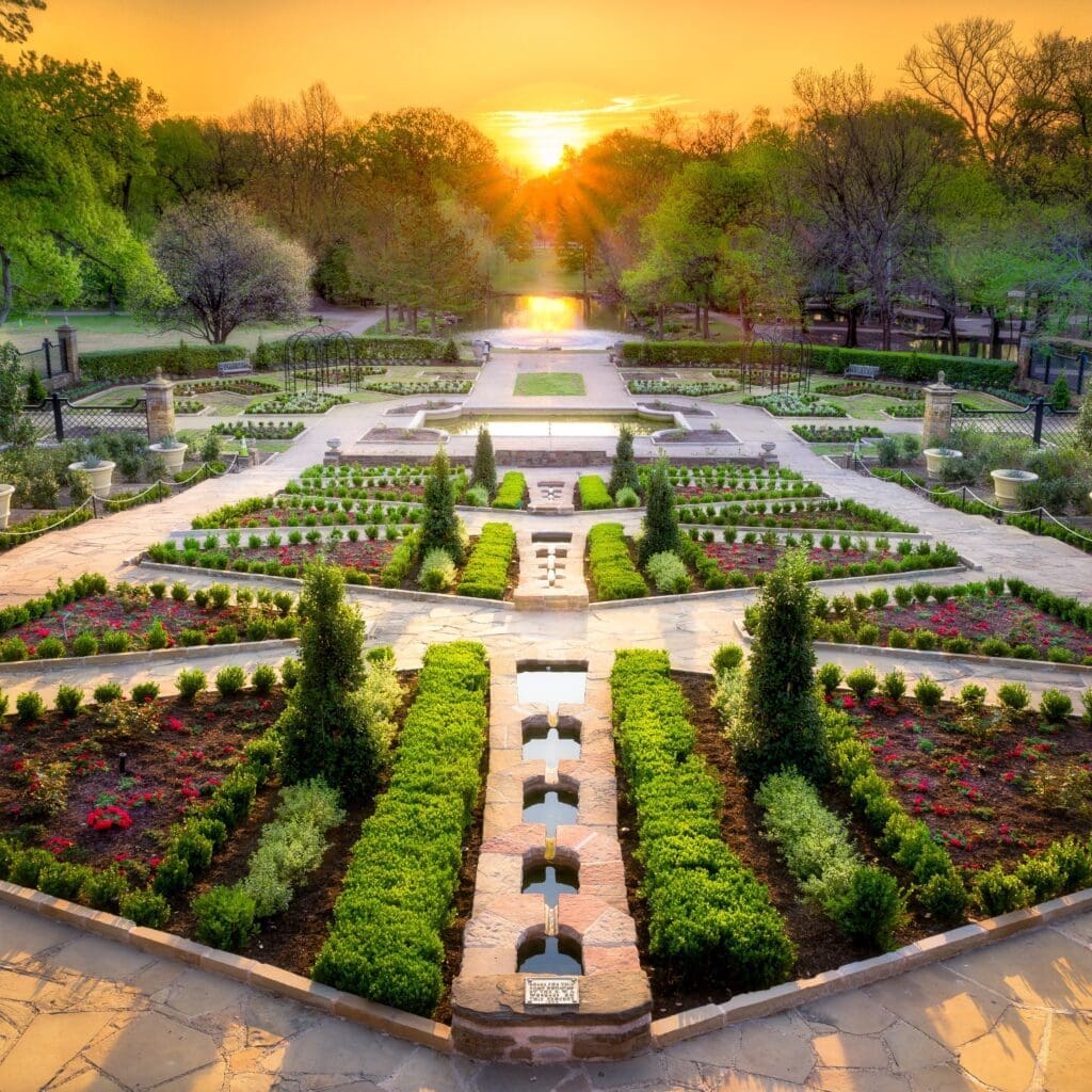 The Rose Garden remains the centerpiece of the formal gardens.