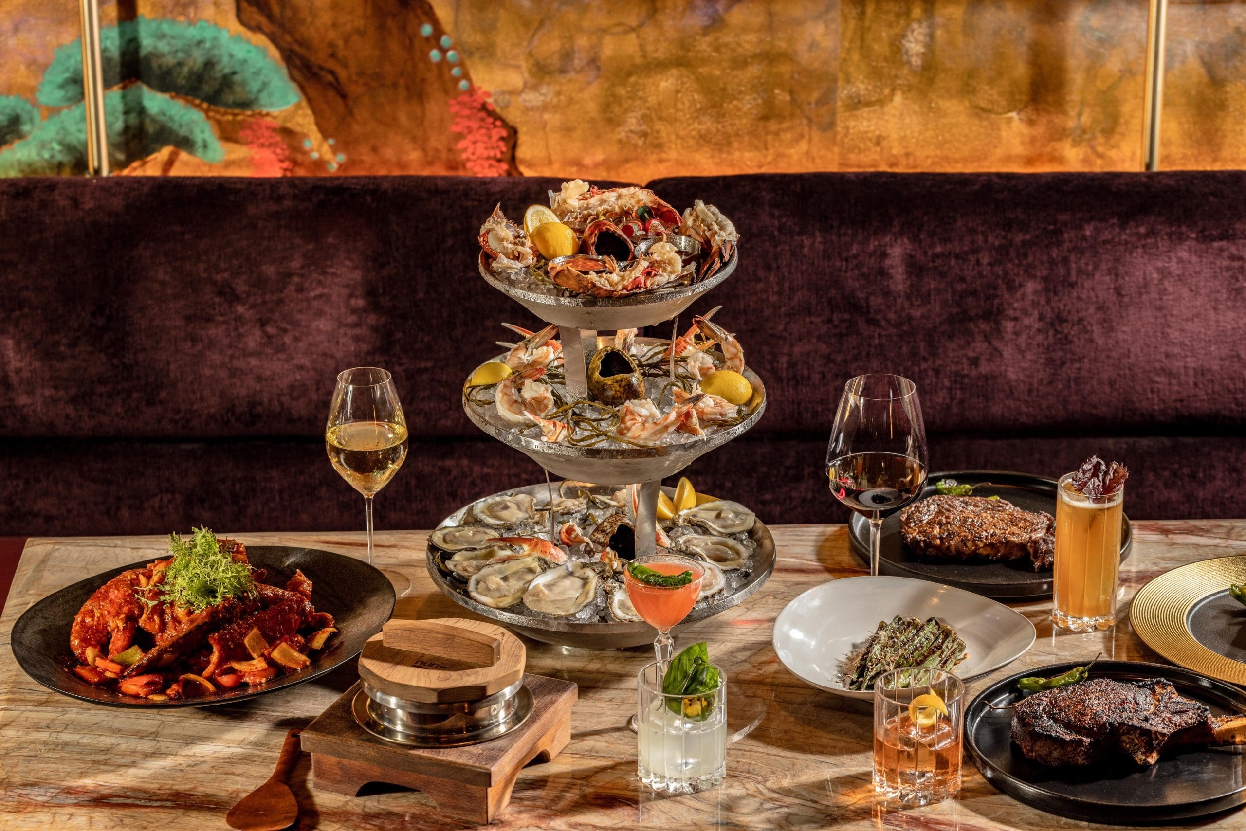 Menu items at Nuri include Korean-style lobster, Texas Akuashi steaks, and seafood towers. (Photo by Kayla Enright)