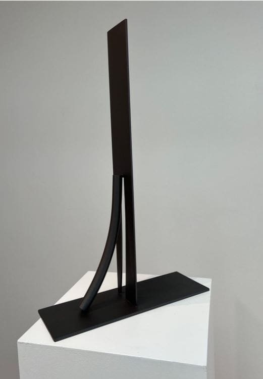 "It's Nice to Be Seen," a steel sculpture by Tara Conley at ELLIO Fine Art.