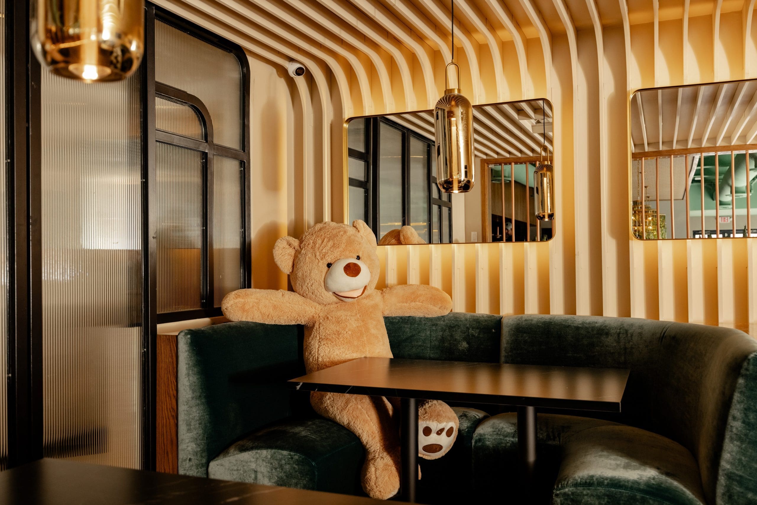 The Charlotte's mascot is a teddy bear. (Photo by Kayla Enright)