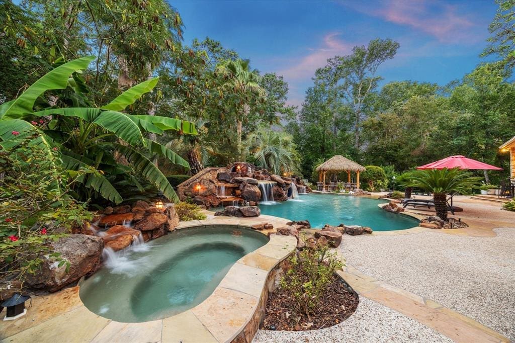 Outside, a resort-inspired paradise awaits. 