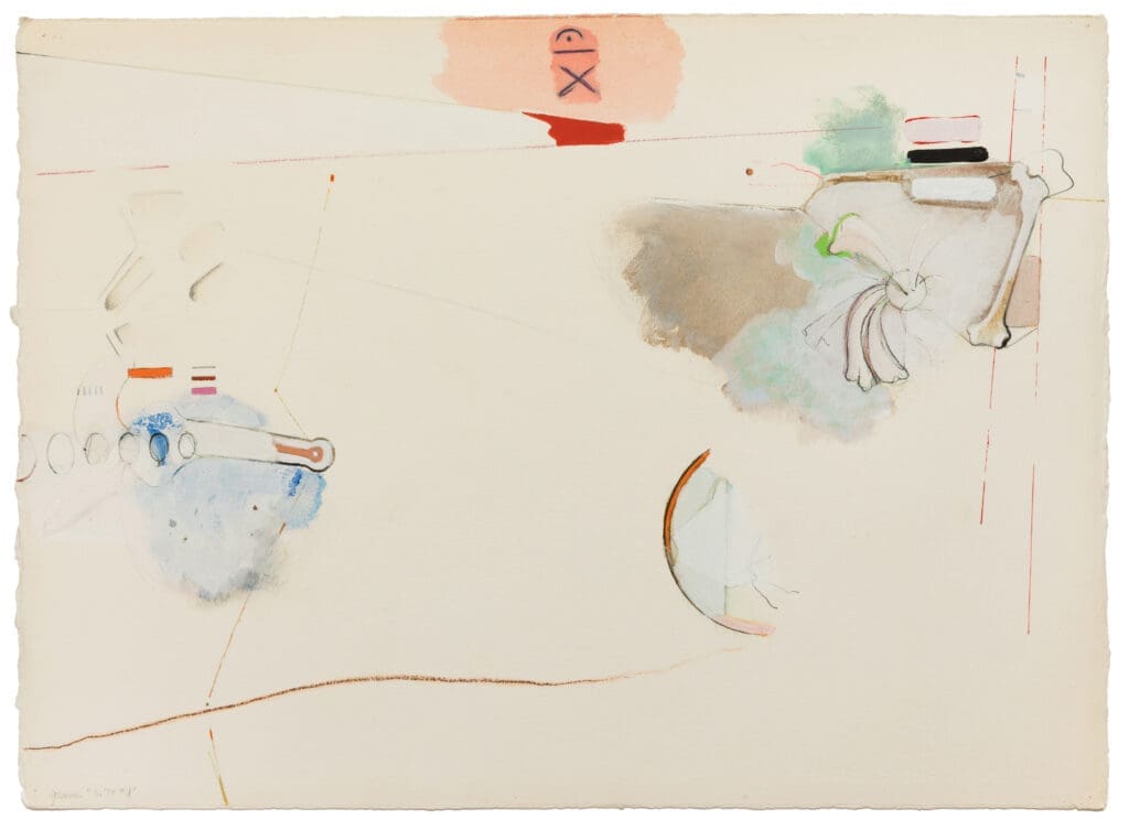 Stephen Greene's "S. 1," 1974. Graphite, charcoal, crayon and gouache on paper. (Photo by Jenny Gorman. Courtesy Moody Gallery, Houston)