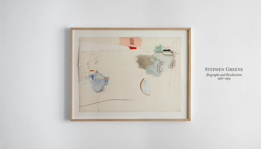 An installation view of "Stephen Greene: Biographs and Recollections, 1967-1974," which is currently on view at Moody Gallery through October 26, 2024. (Courtesy Moody Gallery, Houston)