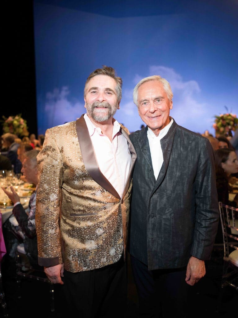 Houston Ballet artistic director Stanton Welch AM, choreographer Joe Neumeier at Houston Ballet's opening night dinner. (Photo by Daniel Ortiz)