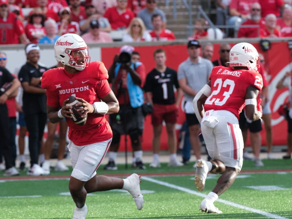 University of Houston quarterback Donovan Smith and running back Parker Jenkins must make the offense go. (Photo by F. Carter Smith)