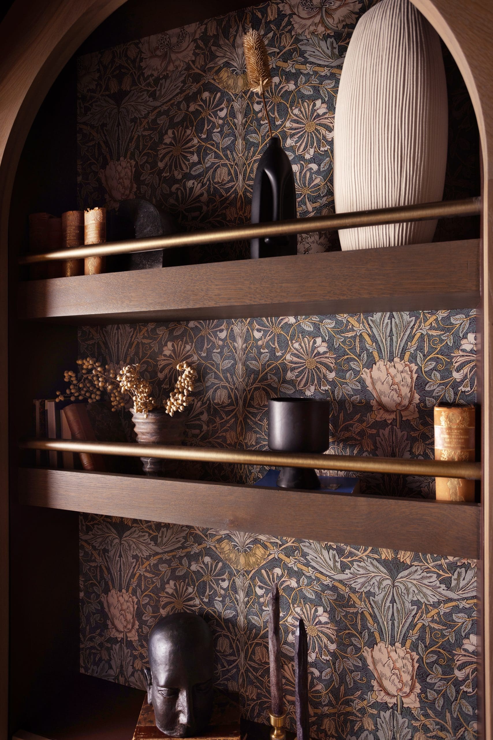 Urbanology Designs and the Eatons' vision was to infuse these spaces with a sense of moody sophistication.