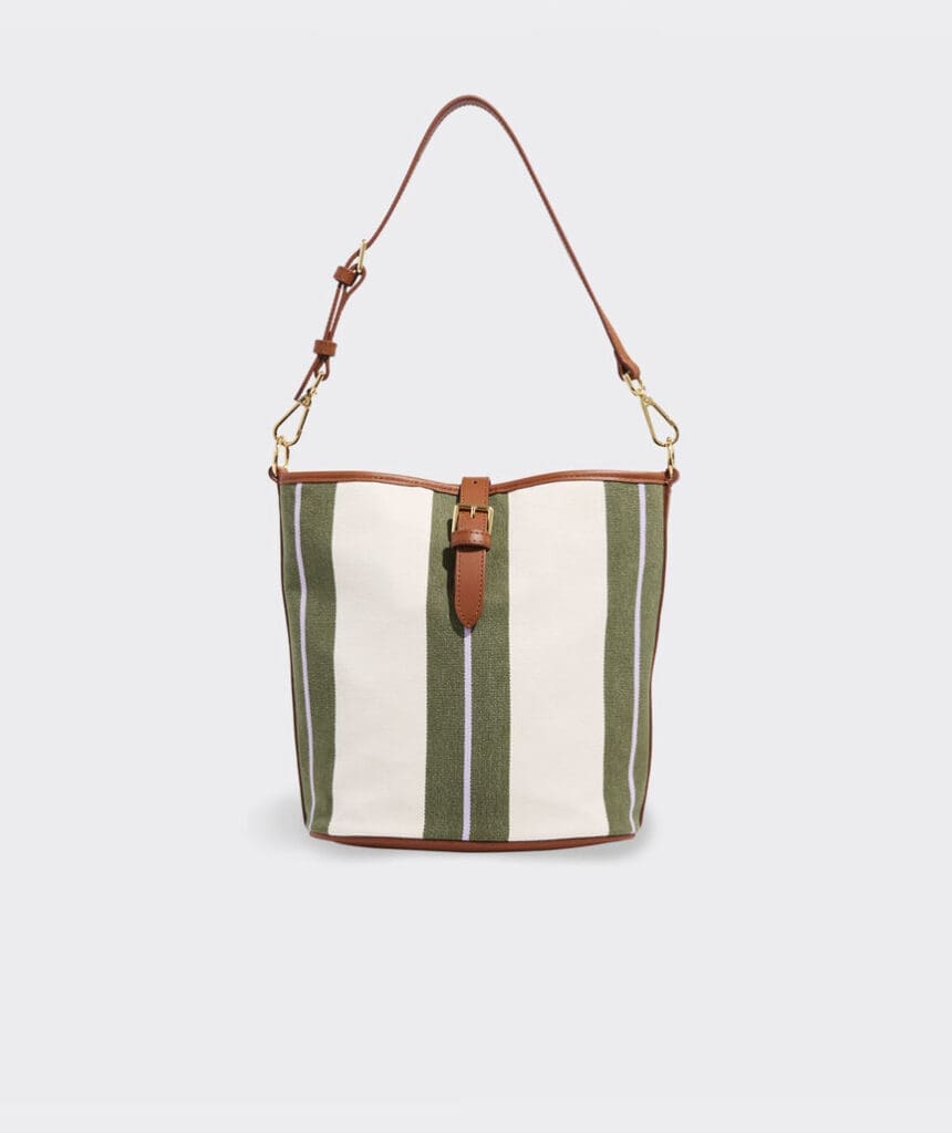 Leather Trim Striped Shoulder Bag from Vineyard Vines