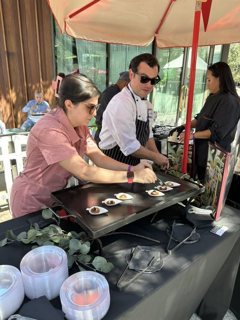 Chef David Cordua of The Lymbar participating in the Chefs for Farmers festival at Autry Park.