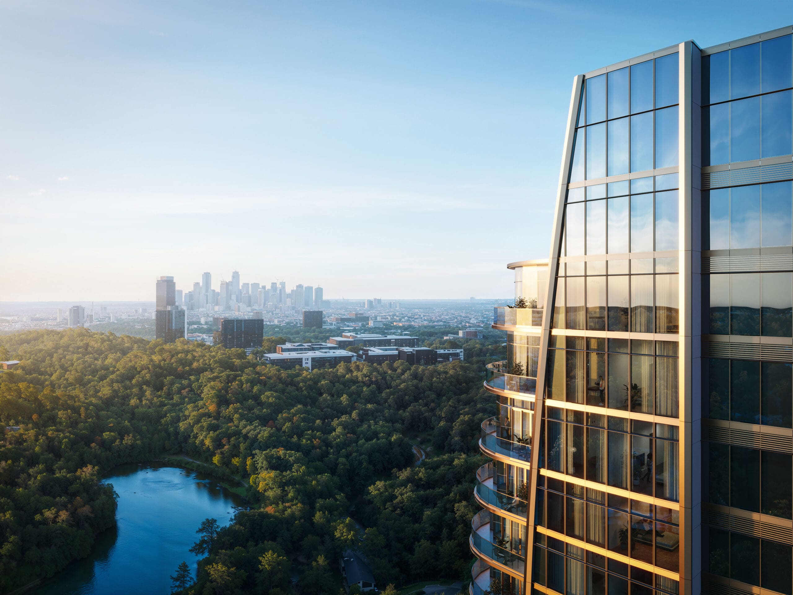 6 – View from Crown, The St. Regis Residences, Houston; Rendering Courtesy of Shimahara Visual