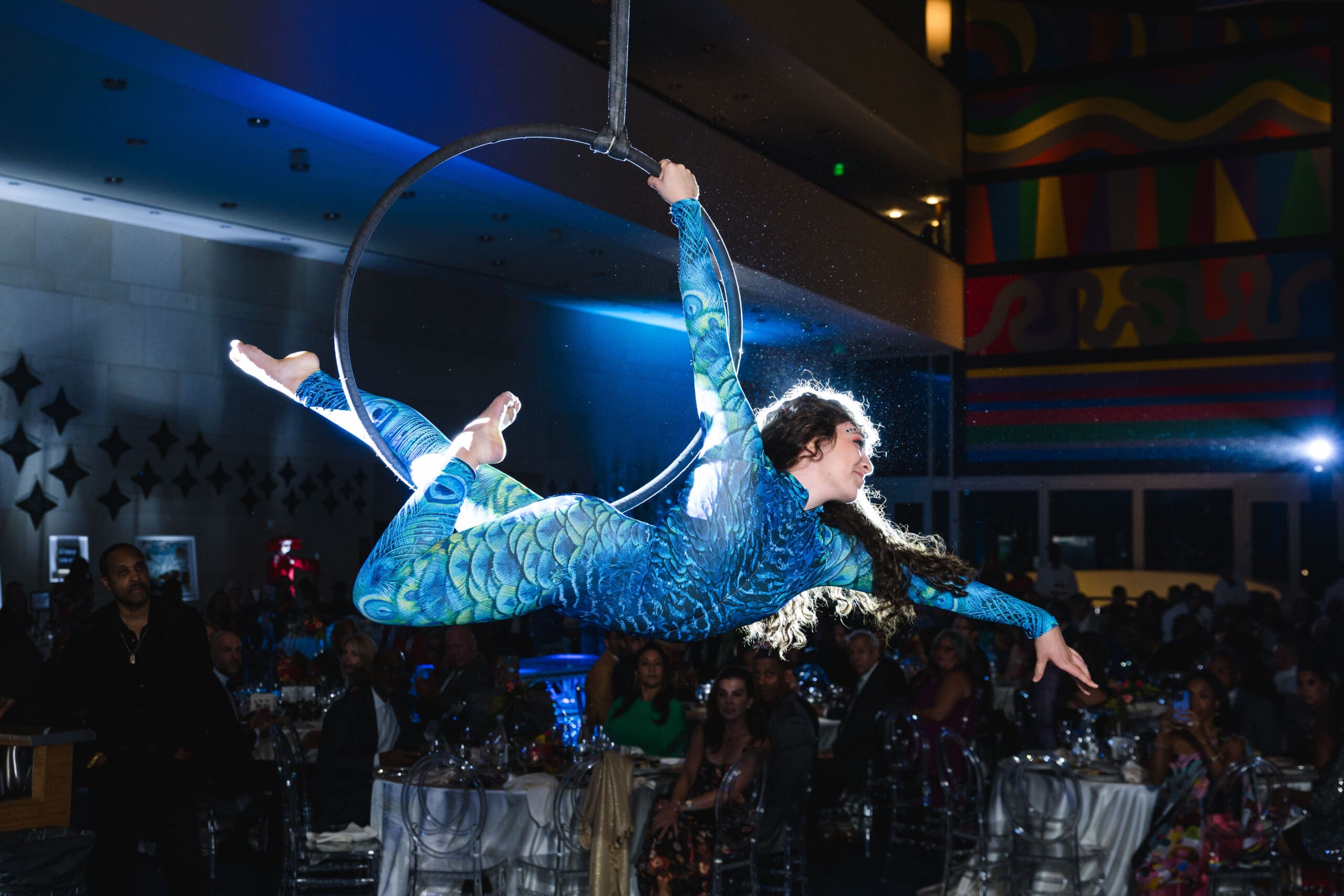 Aerialist from J&D Entertainment; Photo by Johnny Tran