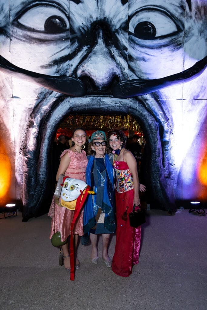 Ava Lubektin, Marilyn Oshman, Marilyn Lubetkin at the 2024 Orange Show Gala: DaliDada (Photo by Emily Jaschke) 