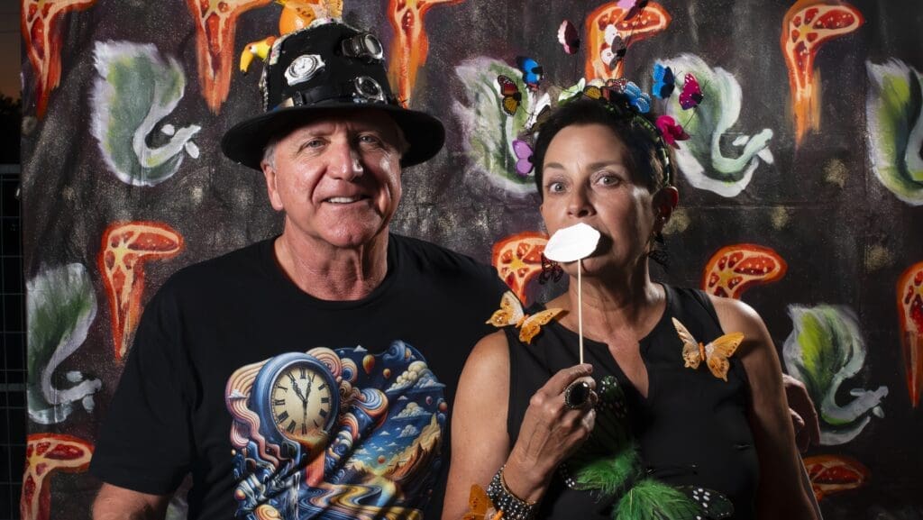Bass & Jackie Wallace at the 2024 Orange Show Gala: DaliDada (Photo by James Templeton)